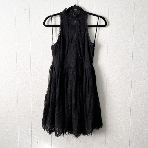Free People Womens Mini Dress 2 Lace Witchy Fairygoth Whimsigoth Party Cocktail - Picture 2 of 15